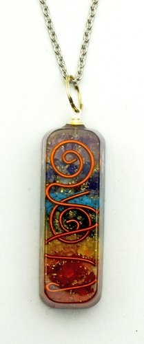 Charka Orgonite Necklace with Chain